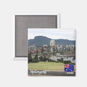 Aimant zAU086 WOLLOGONG, Australie, Océanie, Frigo (Recto/Verso)