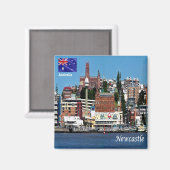 Aimant zAU093 NOUVEAU CHÂTEAU, Australie, Océanie, Frigo (Recto/Verso)