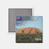 Aimant zAU109 ULURU, Ayers Rock, Australie, Fridge (Recto/Verso)