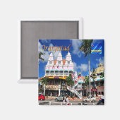 Aimant zAW004 ORANJESTAD, Royal Plaza, Aruba, Frigo (Recto/Verso)