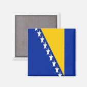 Aimant zBA001 DRAPEAU BOSNIEN, Bosnie-Herzégovine, réfrig (Recto/Verso)