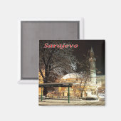 Aimant zBA003 MOSQUÉE FERHAD-BEGOVA Bosnie-Herzégovine, (Recto/Verso)