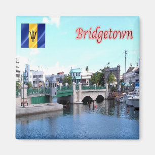 Aimant zBB008 BRIDGETOWN, Panorama, Barbade, Réfrigérateu