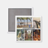 Aimant zBD007 BANGLADESH, Asie, réfrigérateur (Recto/Verso)