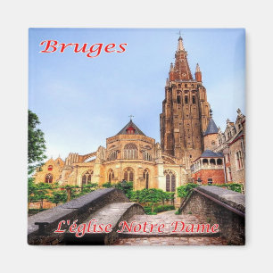 Aimant zBE038 BRUGES Notre Dame, Belgique, Frigo