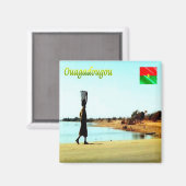 Aimant zBF008 OUAGADOUGOU, Burkina Faso, Frigo (Recto/Verso)