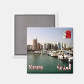Aimant zBH007 Panorama MANAMA, Bahreïn, Asie, (Recto/Verso)