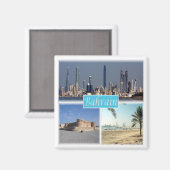 Aimant zBH011 BAHREÏN, Asie, réfrigérateur (Recto/Verso)