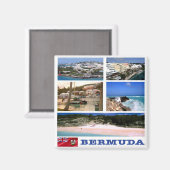 Aimant zBM003 BERMUDA,  Mosaic, America, Fridge (Recto/Verso)