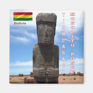 Aimant zBO006 TIAHUANACO, Ponce Monolith, Bolivia, Fridge