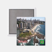 Aimant zBR018 SALVADOR, Brésil, Vue aérienne, Réfrigérate (Recto/Verso)