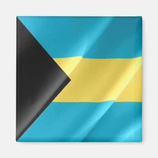 Aimant zBS002 BAHAMAS, Drapeau, Amérique, Réfrigérateur (Devant)