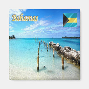 Aimant zBS010 BAHAMAS, Jaws Beach, Panorama, Réfrigérateu