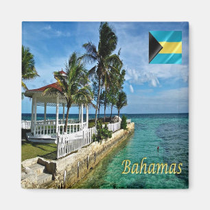 Aimant zBS012 BAHAMAS, Panorama, Amérique, Réfrigérateur