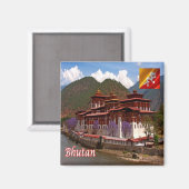 Aimant zBT005 PUNAKHA, Bhoutan, Asie, Frigo (Recto/Verso)