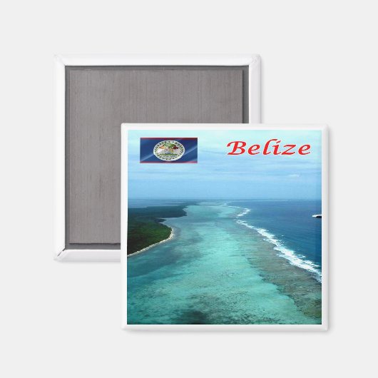 Aimant zBZ005 BELIZE Barrier Reef, Amérique, Fridge Magne (Recto/Verso)