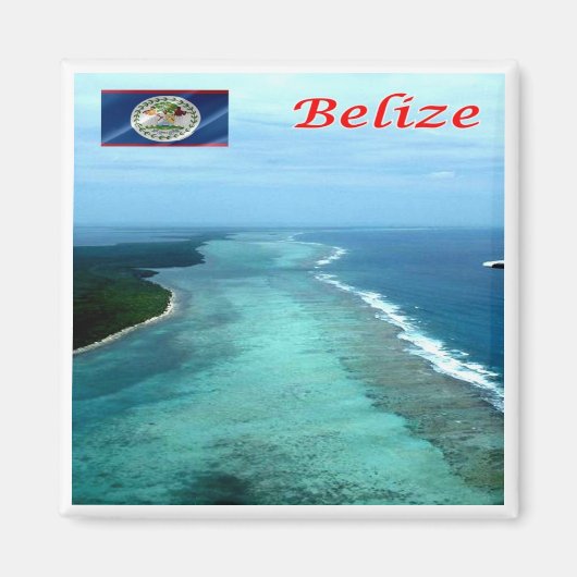 Aimant zBZ005 BELIZE Barrier Reef, Amérique, Fridge Magne (Devant)