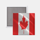 Aimant zCA002 CANADA, Drapeau agité, Amérique, Réfrigérat (Recto/Verso)
