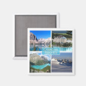 Aimant zCA011 ROCKIES CANADIENNES, Mosaïque, Canada, Réfr (Recto/Verso)