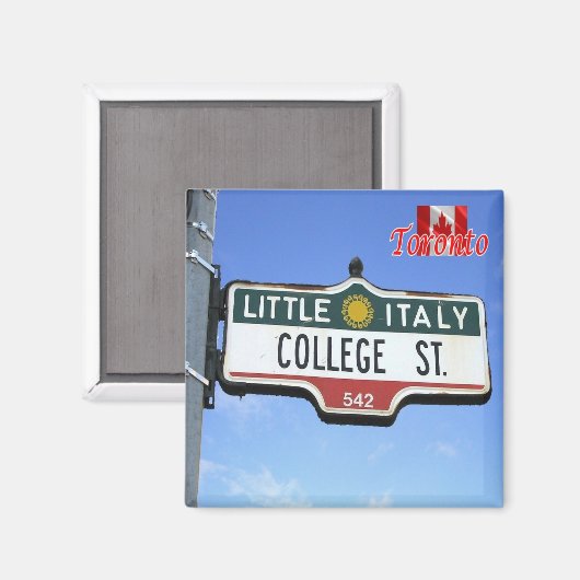 Aimant zCA013 TORONTO, Little Italy Signal, Canada, Fridg (Recto/Verso)
