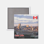 Aimant zCA016 SAINT JOHN, Canada, Amérique, Réfrigérateur (Recto/Verso)