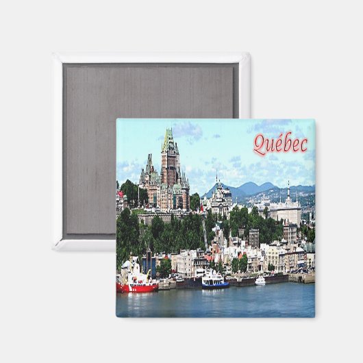 Aimant zCA017 QUÉBEC City, Panorama, Canada, Réfrigérateu (Recto/Verso)