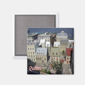 Aimant zCA018 QUÉBEC City, Vue aérienne, Canada, Réfrigér (Recto/Verso)