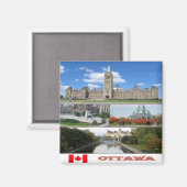 Aimant zCA023 OTTAWA, Mosaïque, Canada, Amérique, Réfrigé (Recto/Verso)