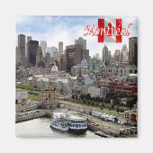 Aimant zCA024 MONTRÉAL Panorama, Canada, Frigo (Devant)