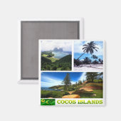 Aimant zCC004 COCOS ISLANDS AND KEELING, Mosaic, Frigo (Recto/Verso)