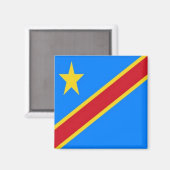 Aimant ZCD001 CONGO FLAG, Afrique, Frigo (Recto/Verso)