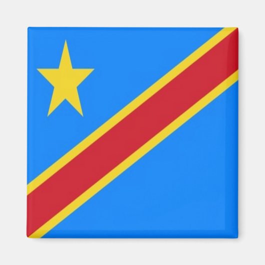 Aimant ZCD001 CONGO FLAG, Afrique, Frigo (Devant)