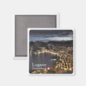 Aimant zCH014 LUGANO Suisse - Réfrigérateur (Recto/Verso)