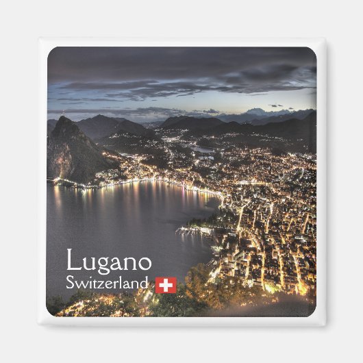 Aimant zCH014 LUGANO Suisse - Réfrigérateur (Devant)
