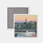 Aimant zCH022 BERN Downtown Switzerland, réfrigérateur (Recto/Verso)