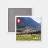 Aimant zCH039 AIROLO Suisse - Réfrigérateur (Recto/Verso)