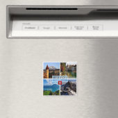 Aimant zCH044 LUCERNE Chapel Bridge Old Town Swiss Fridge (In Situ (Lave-vaisselle))