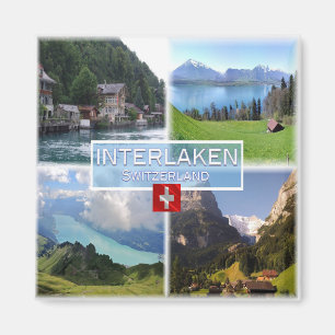 Aimant zCH051 INTERLAKEN Lake Thun Thunerse Swiss, Frigo