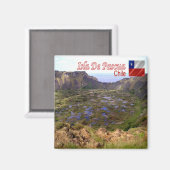 Aimant zCL012 ISLA DE PASQUA, Caldeira volcanique de Rano (Recto/Verso)
