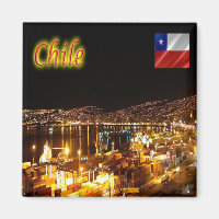 zCL015 CHILI, Valparaiso, Vue nocturne, Chili, Réf
