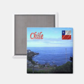 Aimant zCL017 SANTIAGO Skyline, Chili, Amérique, Fridge (Recto/Verso)