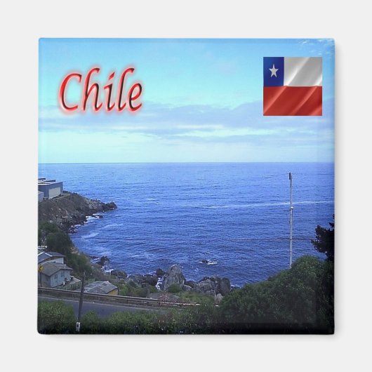 Aimant zCL017 SANTIAGO Skyline, Chili, Amérique, Fridge (Devant)