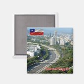 Aimant zCL020 SANTIAGO, Rio Mapocho, Chili, réfrigérateur (Recto/Verso)