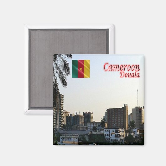 Aimant zCM019 DOUALA, Cameroun, Afrique, Frigo (Recto/Verso)