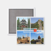 Aimant zCN003 BEIJINGN Grande Muraille Badaling, Asie, Fr (Recto/Verso)