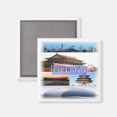 Aimant zCN009 BEIJING, Chine, Asie, réfrigérateur (Recto/Verso)