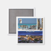 Aimant zCU006 CUBA, Mosaïque, Amérique, Réfrigérateur (Recto/Verso)