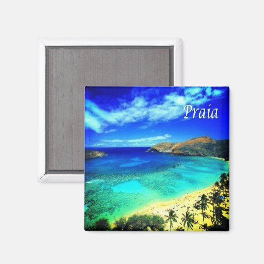 Aimant ZCV014 PRAIA, Panorama, Cap Vert, Afrique, Réfrigé (Recto/Verso)