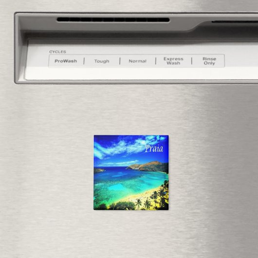 Aimant ZCV014 PRAIA, Panorama, Cap Vert, Afrique, Réfrigé (In Situ (Lave-vaisselle))