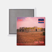 Aimant zCV016 Aéroport RABIL, Cap-Vert, Afrique, Réfrigér (Recto/Verso)